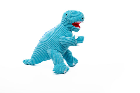 Corduroy T Rex Dinosaur Plush Toy (Ice Blue)