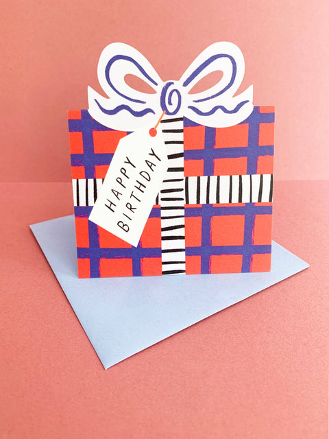 Kitty Kenda Papergoods - Birthday Bow Shaped Card