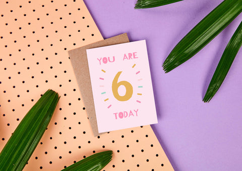 Rumble Cards - 6th Birthday - You Are 6 Today Card