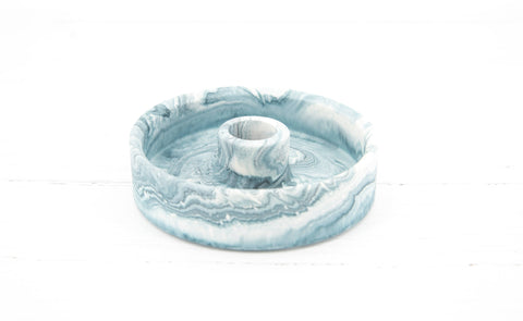Eco Homeware Studio - Handmade Jesmonite Palo Santo/ candle holder - Blue Velvet