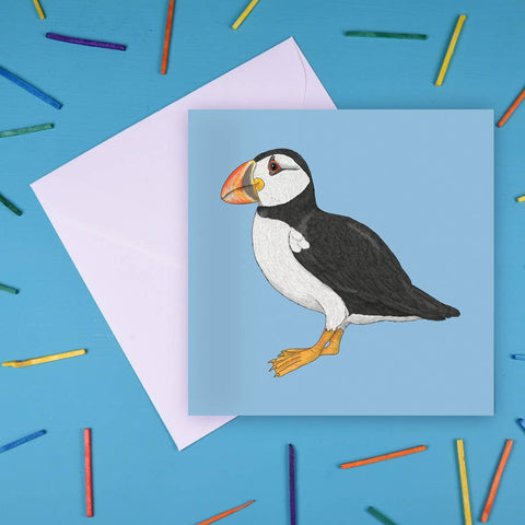 Button & Squirt Puffin Card