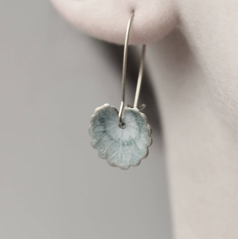 Silk Purse, Sow's Ear - Olive Willow Leaf Earrings