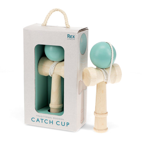 Wooden kendama catch cup and ball