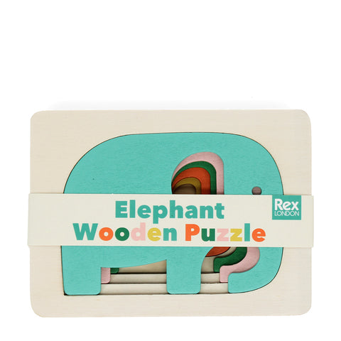 Wooden layered puzzle - Elephant
