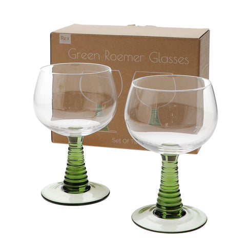 Retro roemer glasses Green