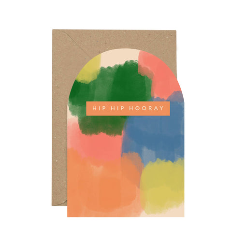 Plewsy 'Hip Hip Hooray' greetings card