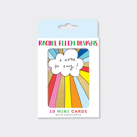 Rachel Ellen Designs Pack of 10 Mini Cards - A Note To Say
