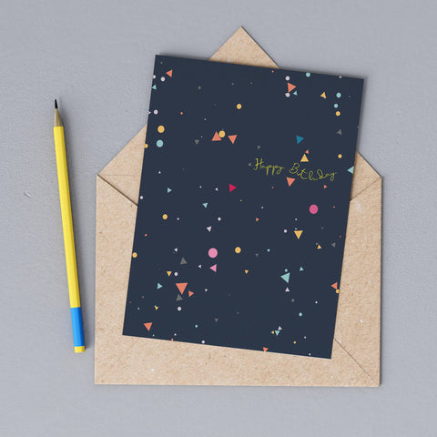 Greenwich Paper Studio - Navy Scatter Happy Birthday Card