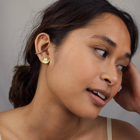 Silk Purse, Sow's Ear - Art Deco Stud Earrings