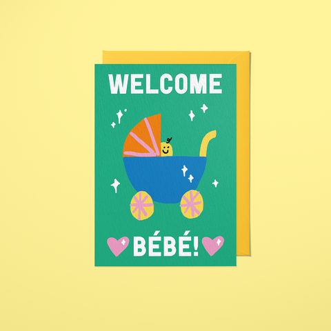 Welcome Bebe card, Sanders de Roeper