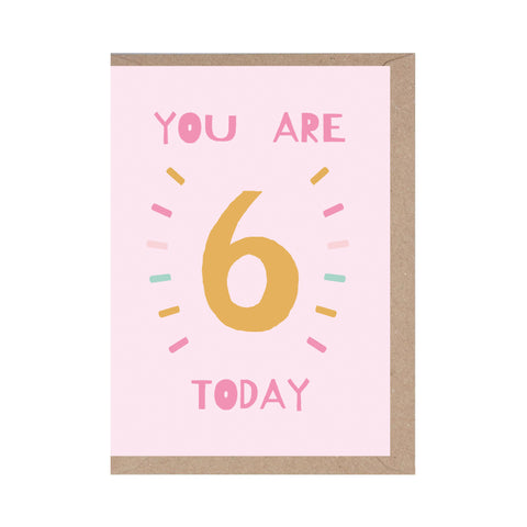 Rumble Cards - 6th Birthday - You Are 6 Today Card