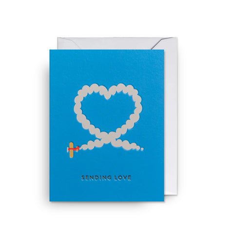 Sending Love Sky Writer Mini Card