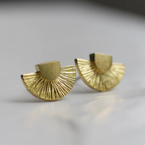 Silk Purse, Sow's Ear - Art Deco Stud Earrings