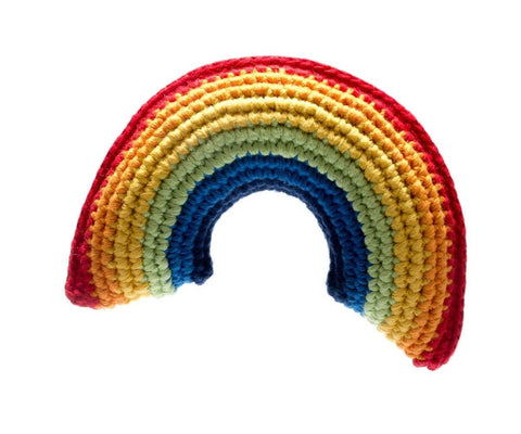 Best Years Crochet Bright Rainbow Plush baby toy