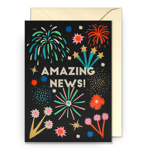 Amazing News! Firework Greeting Card