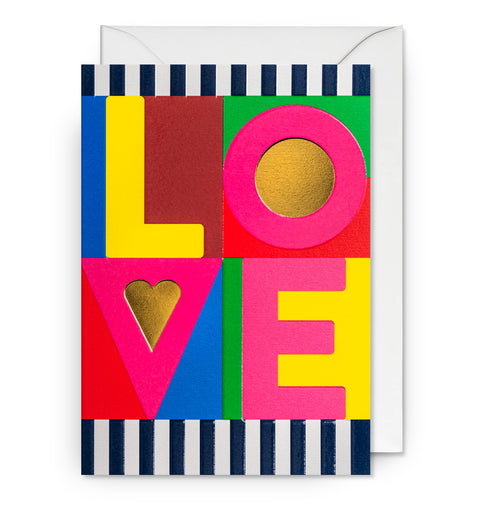 Love Bold Pop Art Greeting Card