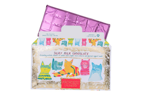 ARTHOUSE Unlimited - Miaow for Now, Silky Milk Chocolate Bar