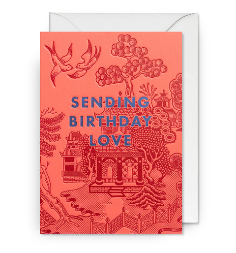 Willow Sending Birthday Love Greeting Card