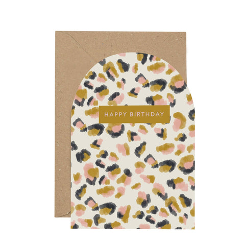 Plewsy 'Happy Birthday' Leopard card