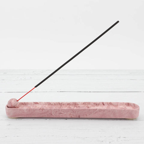 Eco Homeware Studio - Handmade Jesmonite incense holder - Merlot Marble