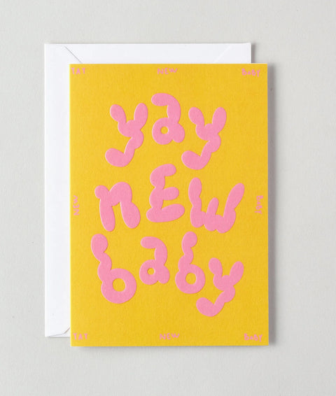 Wrap Yay New Baby Embossed Greetings Card