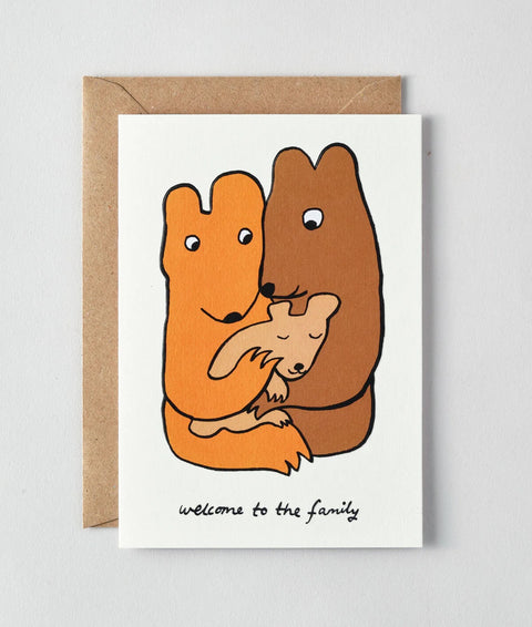 Wrap Welcome To The Family Embossed Greetings Card