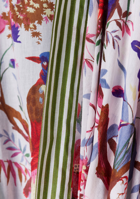 Namaste Bird Of Paradise Dressing Gown White