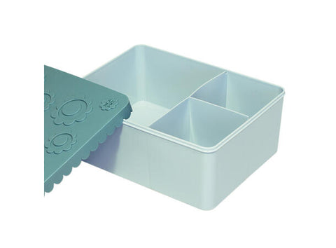 Blafre plastic lunch box, three compartments, blue