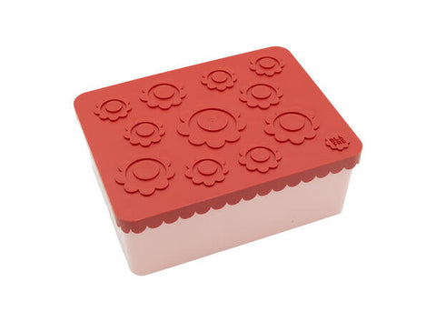 Blafre plastic lunch box, three compartments, pink