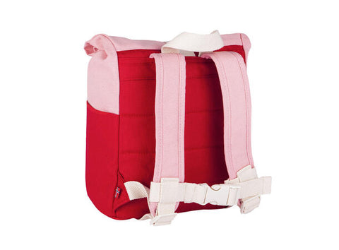 Blafre roll top backpack Pink/Red