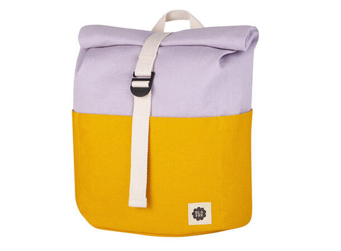 Blafre roll top backpack Purple/Yellow