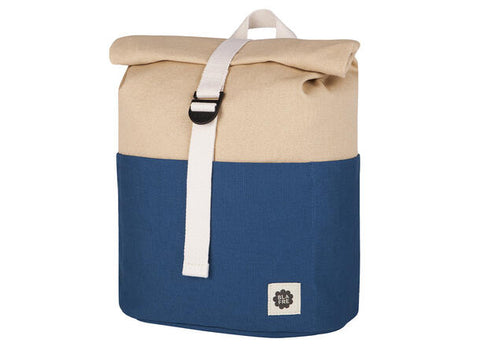 Blafre roll top backpack Beige/Blue