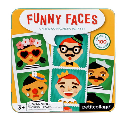 Petit Collage Funny Faces Magnetic Play Set