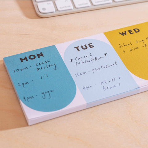 Keyboard Weekly Planner Pad, Good Tuesday