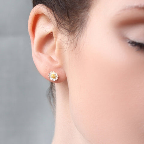 Silk Purse, Sow's Ear - Daisy Sterling Silver Stud Earrings