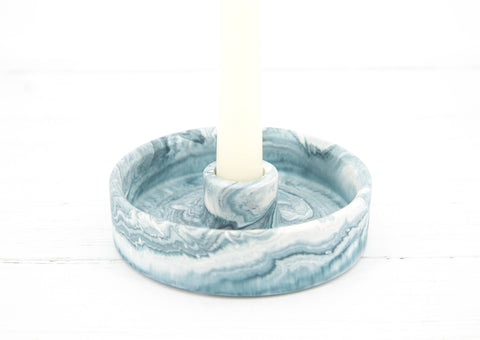 Eco Homeware Studio - Handmade Jesmonite Palo Santo/ candle holder - Blue Velvet