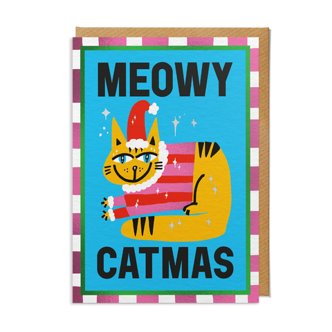 "Meowy Catmas" Christmas Card, Sanders de Roeper