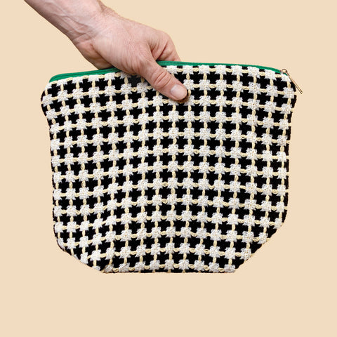Sophie Home Wash Bag: Navy & Yellow