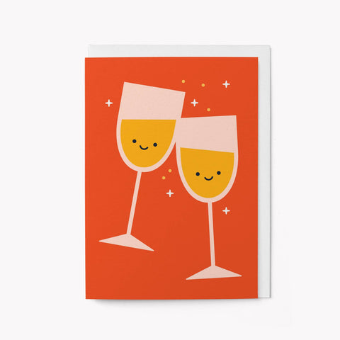 Cheers Glasses Greeting Card, Graphic Factory