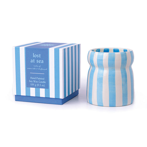 Designworks Collective - Lost at Sea Blue Ceramic Candle