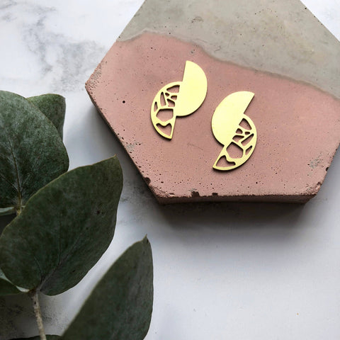 MicaPeet Semi Circle Gold Earrings