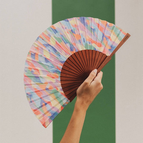 A FAN OF - CHROMATIC COLLAGE Fan - 23 cm - Multicolor