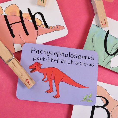 Button & Squirt Alphabet of Amazing Dinosaurs Flash Cards