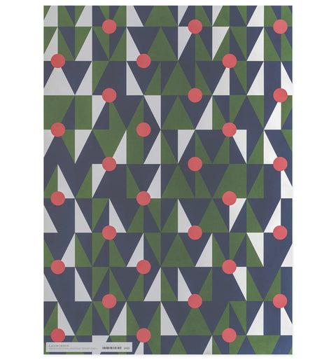Lagom Design Christmas Tree Geometric Wrapping Paper