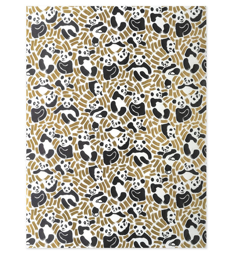 Pandas Silk Coated Wrapping Paper