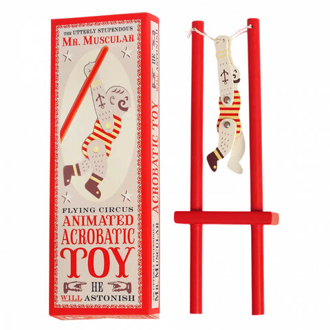 Wooden acrobatic Mr Muscular toy