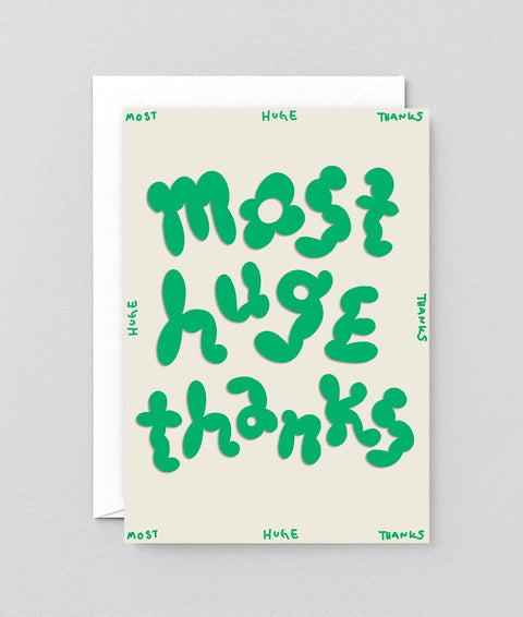 Wrap Most Huge Thanks Card