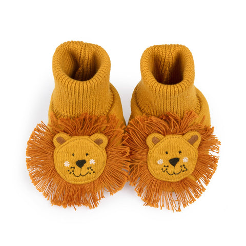 Sophie Home - Cotton Knit Baby Slipper Socks:  Lion