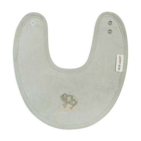 Embroidered Cotton Bib Frog, Avery Row