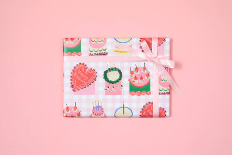 Rumble Cards - Gingham Birthday Wrapping Paper